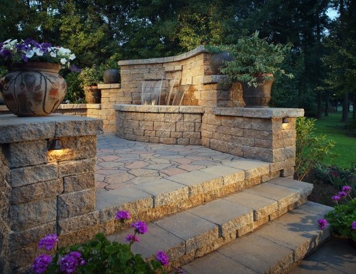 Hardscape projects located in Alabama and Georgia, completed with materials manufactured by Georgia Masonry Supply.